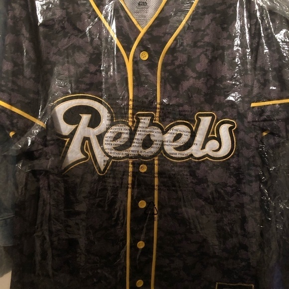 Rebels Logo Baseball Jersey for Adults - Picture 6 of 9